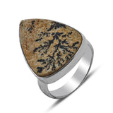 Russian Dendritic Opal Sterling Silver Ring