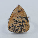 Russian Dendritic Opal Sterling Silver Ring