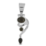 925 Sterling Silver Tanzanite Cab Pendant