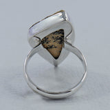 Russian Dendritic Opal Sterling Silver Ring