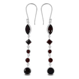 Ruby Silver Earrings