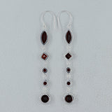 Ruby Silver Earrings