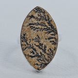 Russian Dendritic Opal Sterling Silver Ring