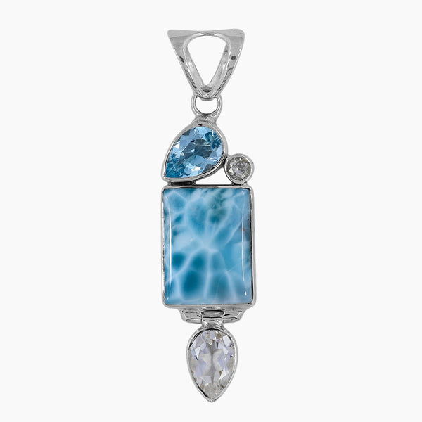 925 Sterling Silver Larimar Pendants