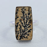 Russian Dendritic Opal Sterling Silver Ring