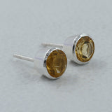 Blue Topaz Silver Studs Earrings