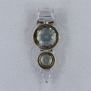 925 Silver Green Amethyst Pendants