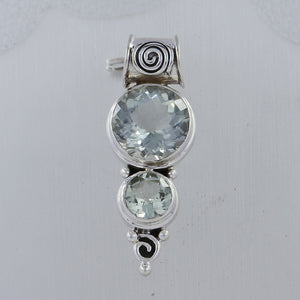 925 Silver Green Amethyst Pendants