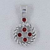 Natural Red Garnet Gemstone 925 Sterling Silver Pendant