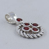 925 Sterling Silver Garnet Pendant