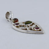 925 Silver Multi Tourmaline Pendant