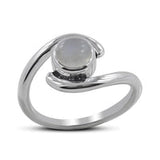 Rainbow Moonstone Sterling Silver Ring