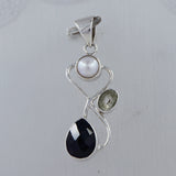 925 Sterling Silver Black Onyx Pendant