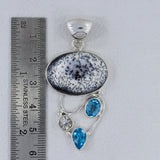 Dendritic Opal Silver Pendant