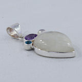 925 Sterling Silver Rainbow Moonstone Pendant