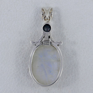 Rainbow Moonstone Silver Pendants