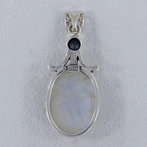 Rainbow Moonstone Silver Pendants
