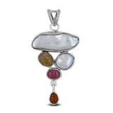 Natural Freshwater Pearl Silver Pendant