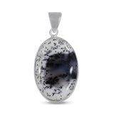 Dendritic Opal Gemstone Silver Pendant