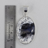 Dendritic Opal Gemstone Silver Pendant