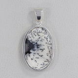 Dendritic Opal Gemstone Silver Pendant