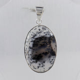 Dendritic Opal Gemstone Silver Pendant