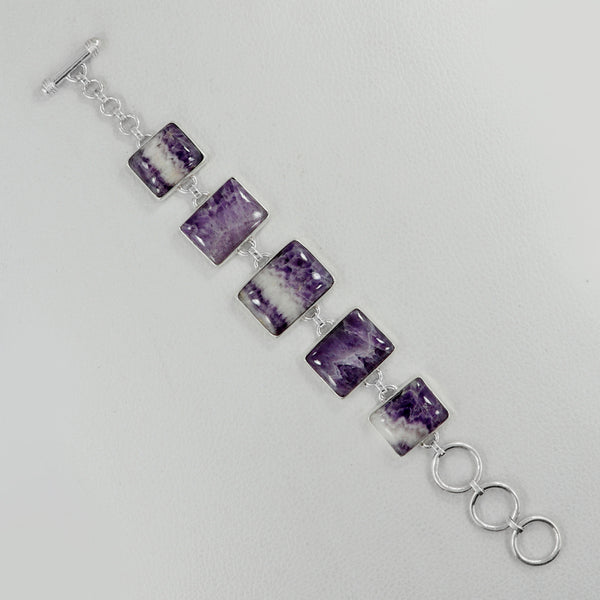 Amethyst Lace Silver Bracelets