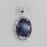 Dendritic Opal Gemstone Silver Pendant