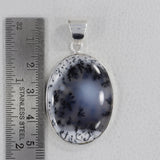 Dendritic Opal Gemstone Silver Pendant