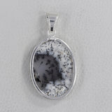 Dendritic Opal Gemstone Silver Pendant