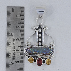 Freshwater Pearl & Citrine Silver Pendants