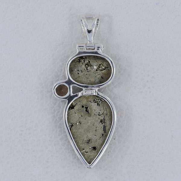 925 Sterling Silver Pyrite Pendants