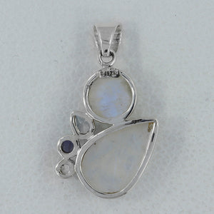 925 Silver Rainbow Moonstone Pendants