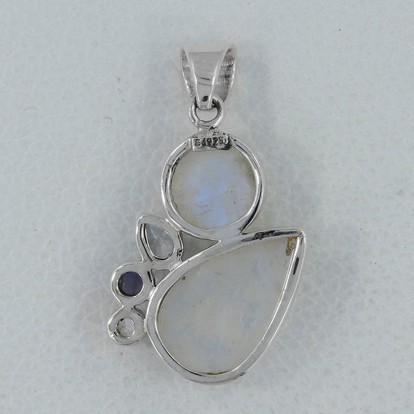 925 Silver Rainbow Moonstone Pendants
