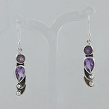 Amethyst Silver Earrings
