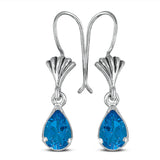 Blue Topaz Silver Earrings