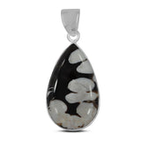 925 Sterling Silver Peanut Wood Jasper Pendant