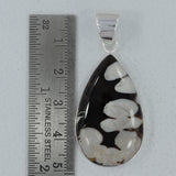 925 Sterling Silver Peanut Wood Jasper Pendant