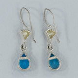 Blue Topaz Silver Earrings