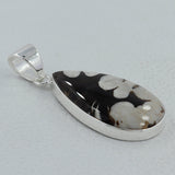 925 Sterling Silver Peanut Wood Jasper Pendant