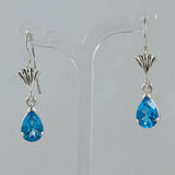 Blue Topaz Silver Earrings