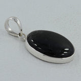 Black Tourmalinated Quartz Silver Pendant