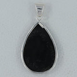 Black Onyx Cab Silver Handmade Pendant