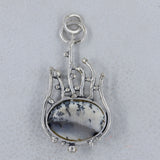 925 Sterling Silver Dendritic Opal Pendant