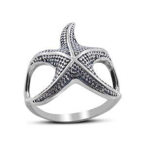925 Sterling Silver Starfish Rings