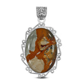 925 Sterling Silver Rhyolite Pendant