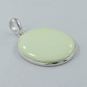 925 Silver Lemon Chrysoprase Pendants