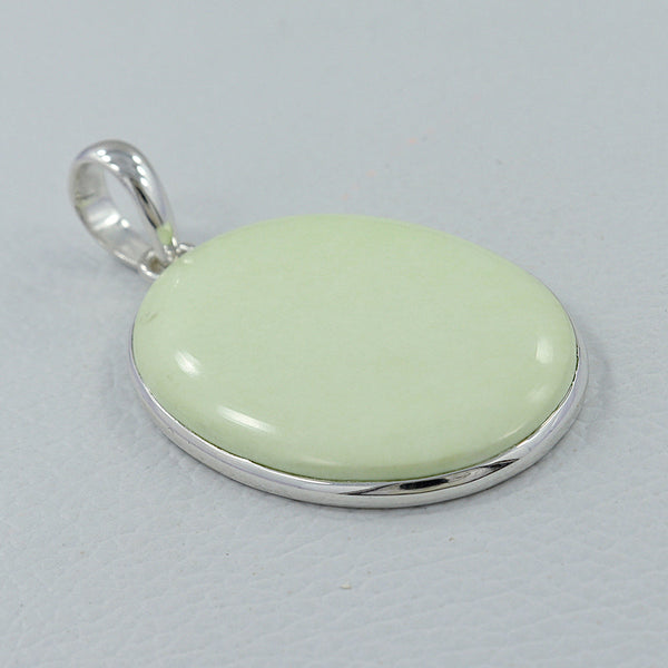 925 Silver Lemon Chrysoprase Pendants