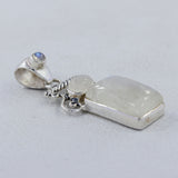 Rainbow Moonstone Silver Fine Pendant