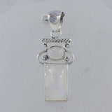 Rainbow Moonstone Silver Fine Pendant